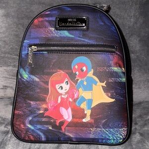 Loungefly Marvel Wanda Vision Chibi Womens Double Strap Shoulder Bag Purse NWT